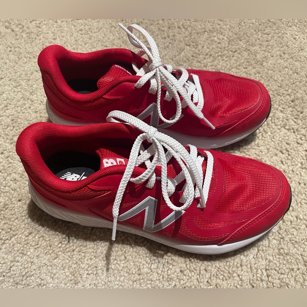 New Balance 519 Red and White Athletic Sneakers